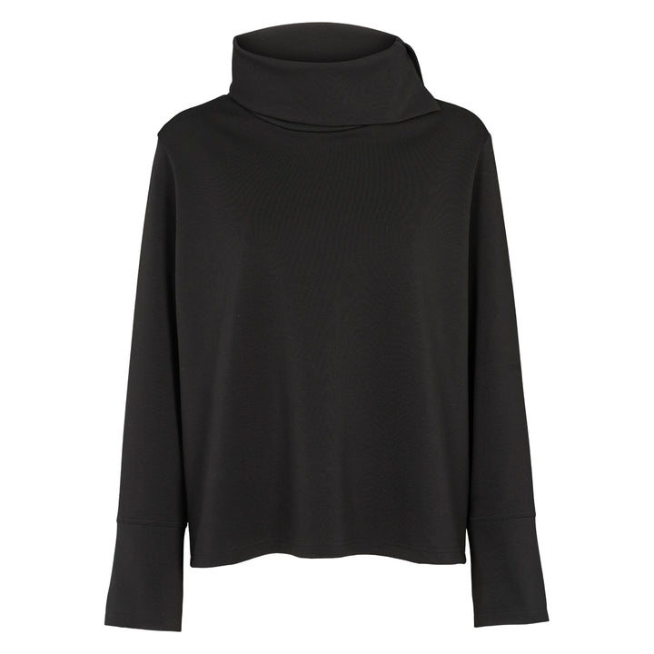 Conservandum INTERLOCK collar blouse S_S Tee Black 019400706