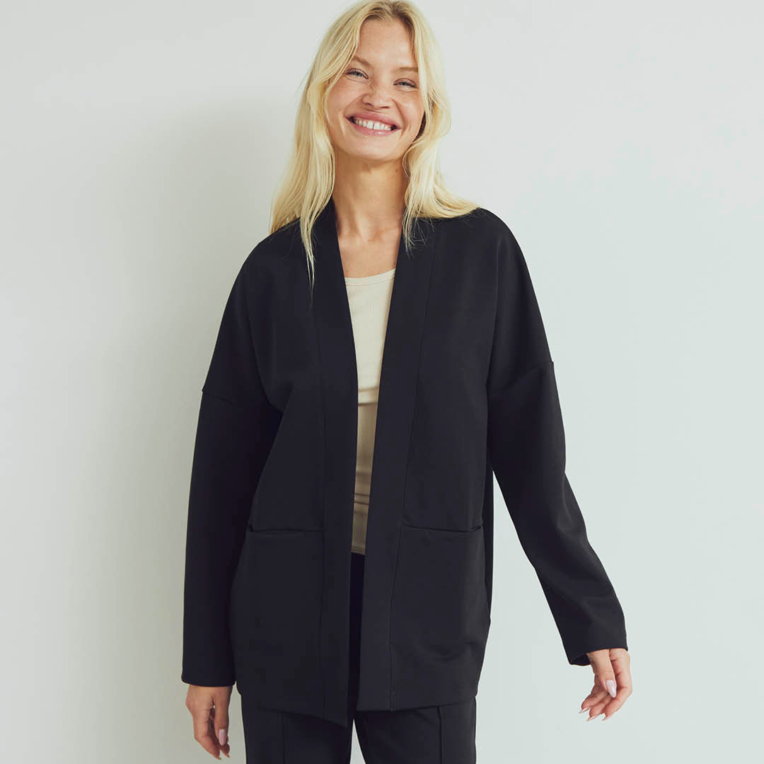 Conservandum INTERLOCK jacket Cardigan Black 019400706