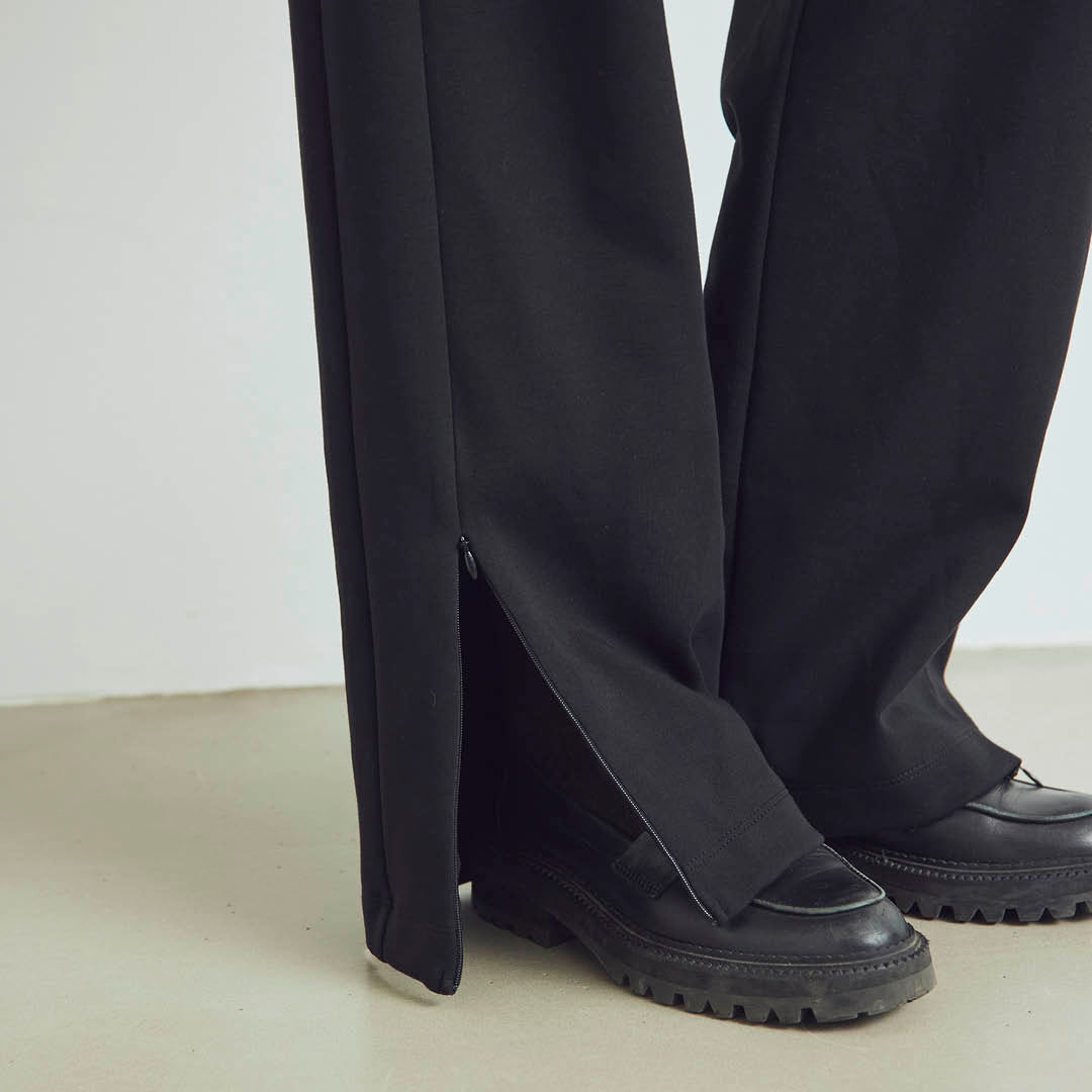 Conservandum INTERLOCK zip pants Pants Black 019400706