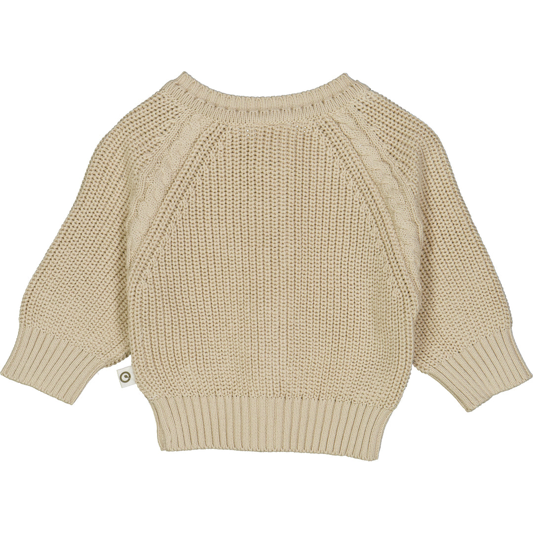 müsli KNIT CHUNKY cardigan L_S Tee Oat 013040401