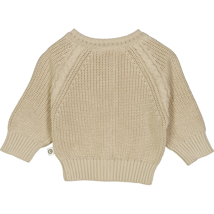 müsli KNIT CHUNKY cardigan L_S Tee Oat 013040401