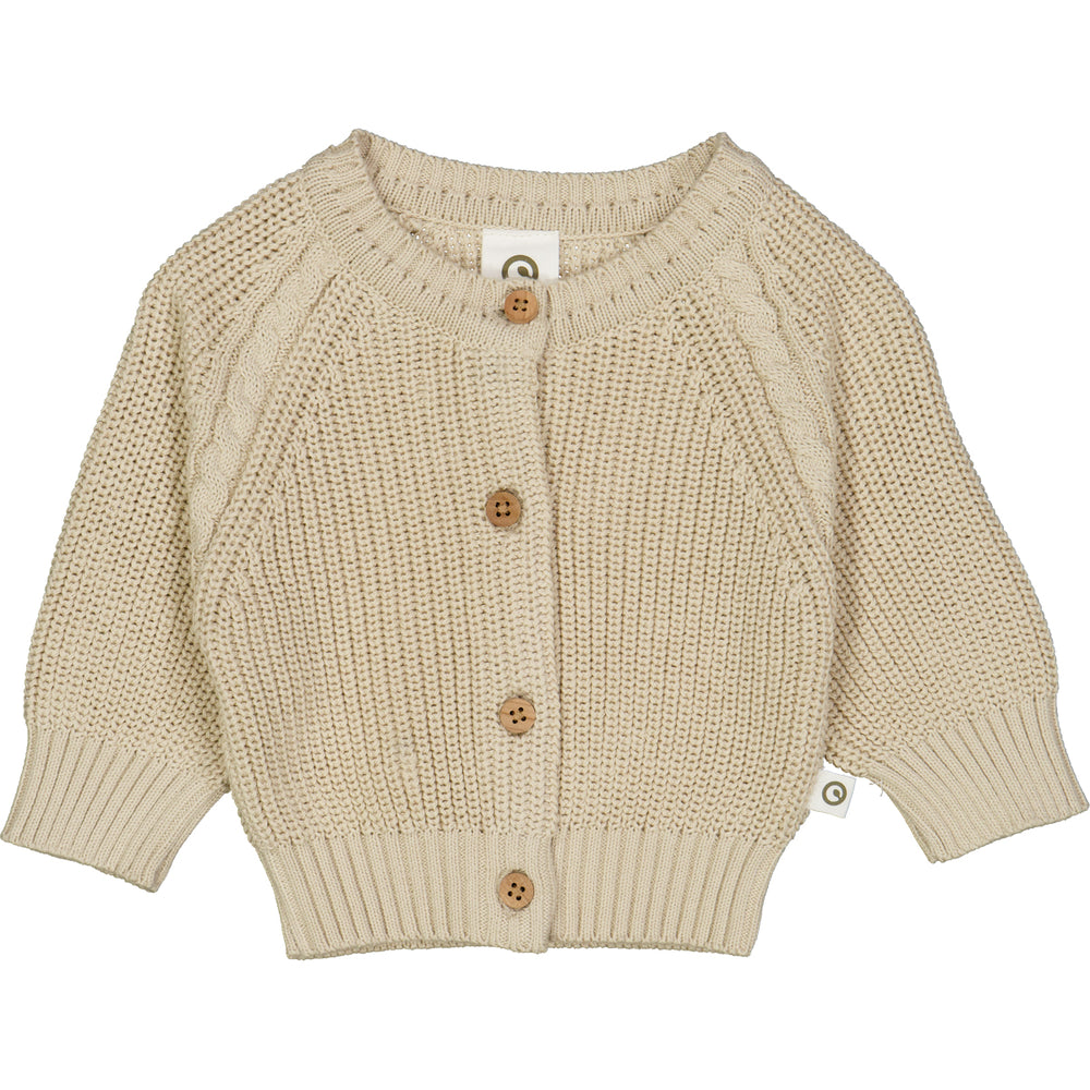 müsli KNIT CHUNKY cardigan L_S Tee Oat 013040401