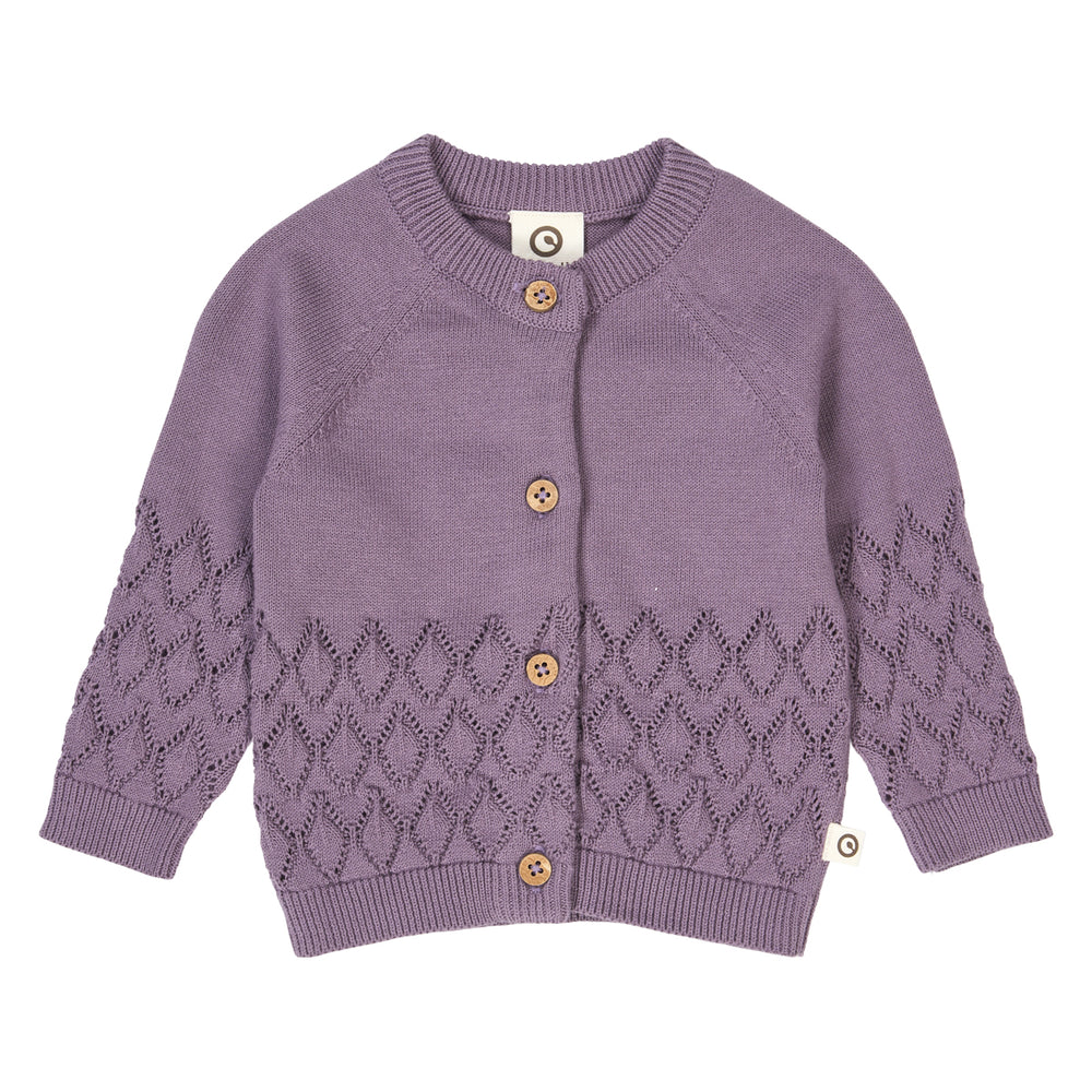 müsli KNIT LEAF cardigan L_S Tee Lilac fog 018371202