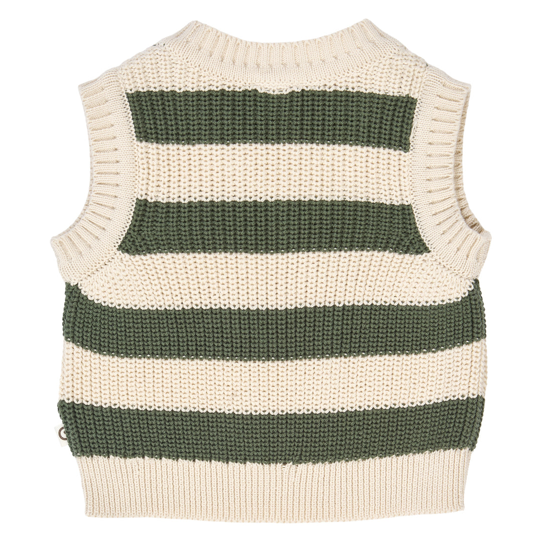 müsli KNIT STRIPE vest L_S Tee Oak 013040001