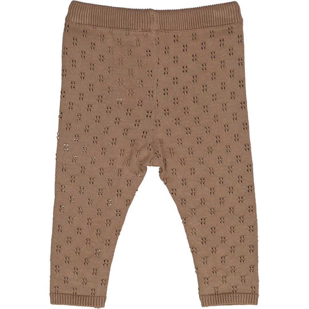 müsli KNIT pants with hole pattern Pants Walnut 017080802