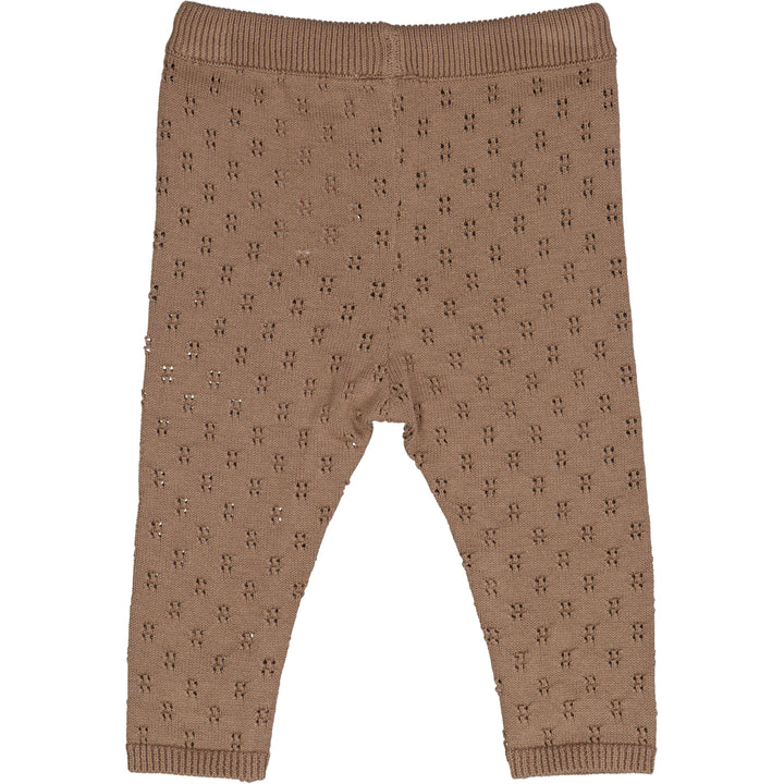 müsli KNIT pants with hole pattern Pants Walnut 017080802