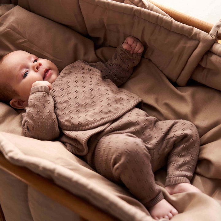 müsli KNIT pants with hole pattern Pants Walnut 017080802