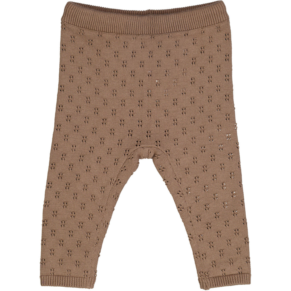 müsli KNIT pants with hole pattern Pants Walnut 017080802