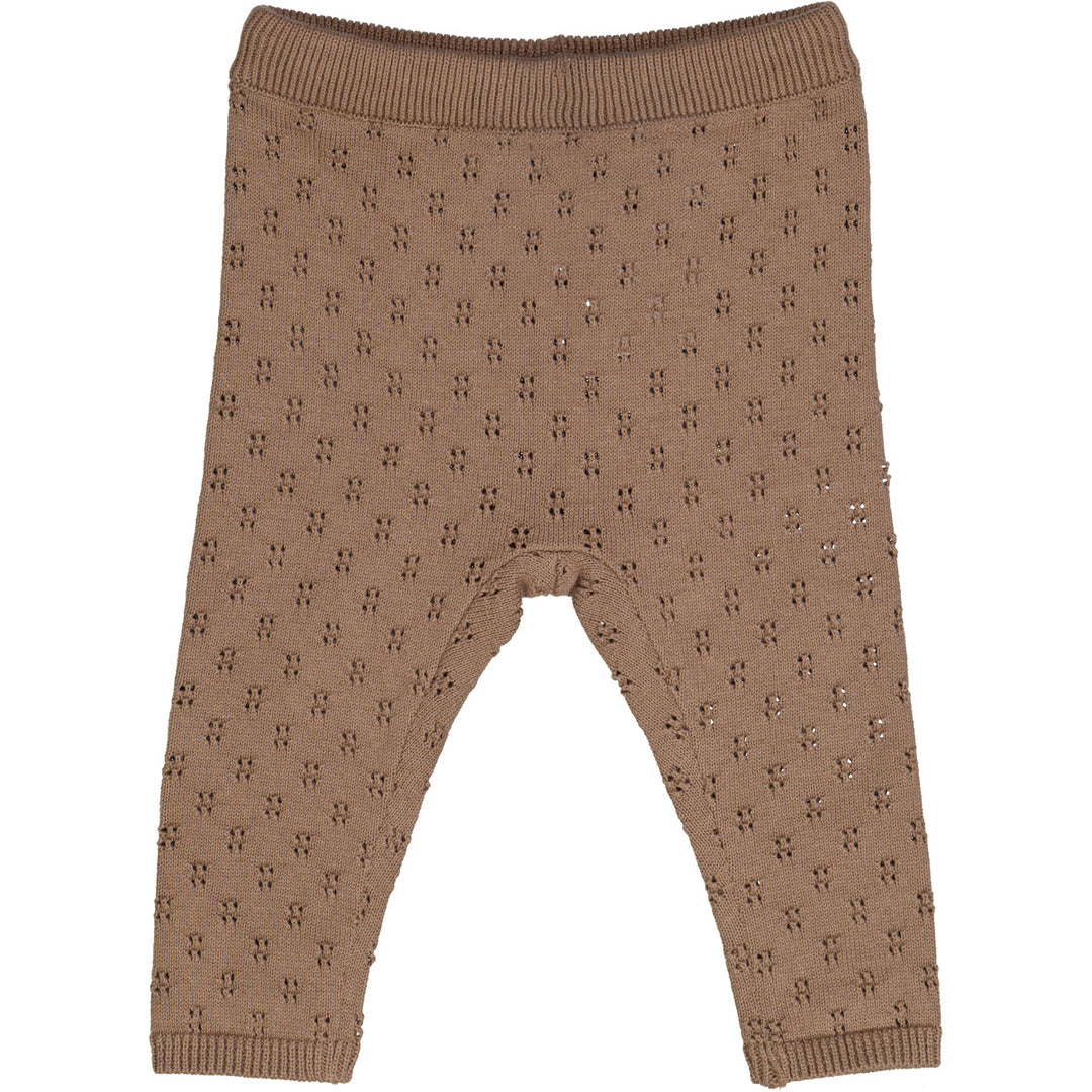 müsli KNIT pants with hole pattern Pants Walnut 017080802