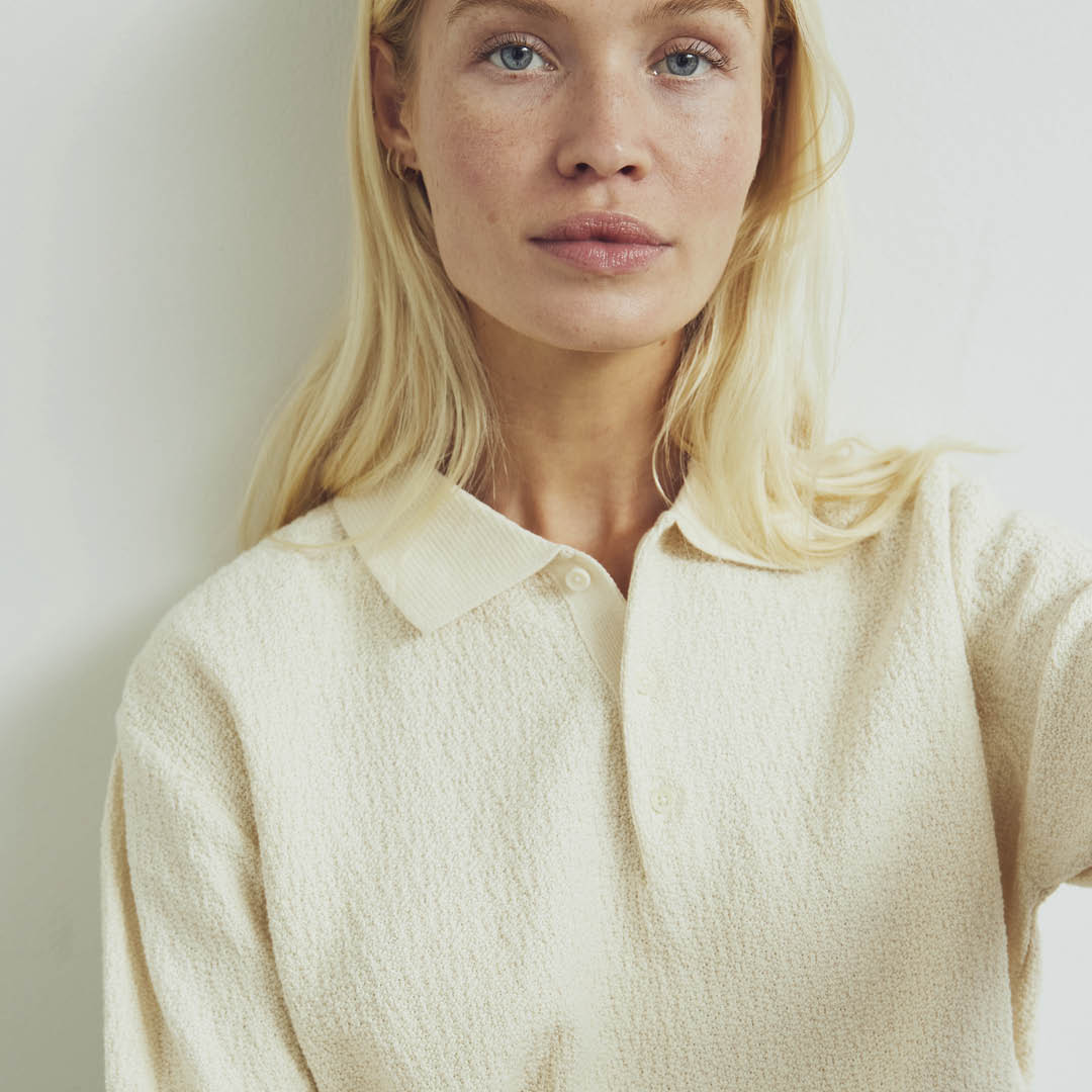 Conservandum KNIT polo top Sweatshirt Birch 013090500