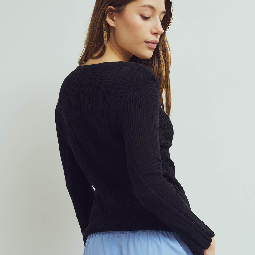 Conservandum KNIT sweater -slim fit Sweatshirt Black 019400706