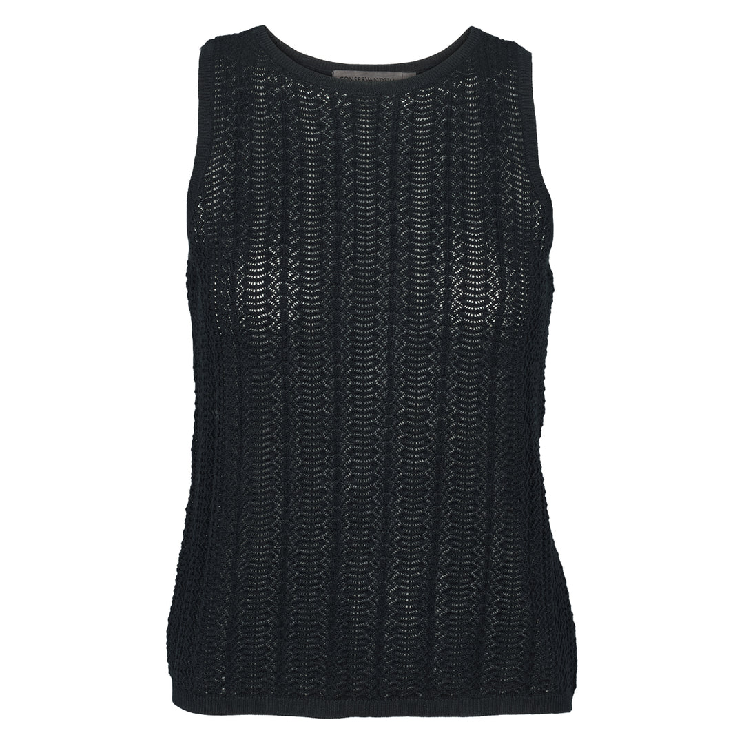 Conservandum KNIT top S_S Tee Black 019400706