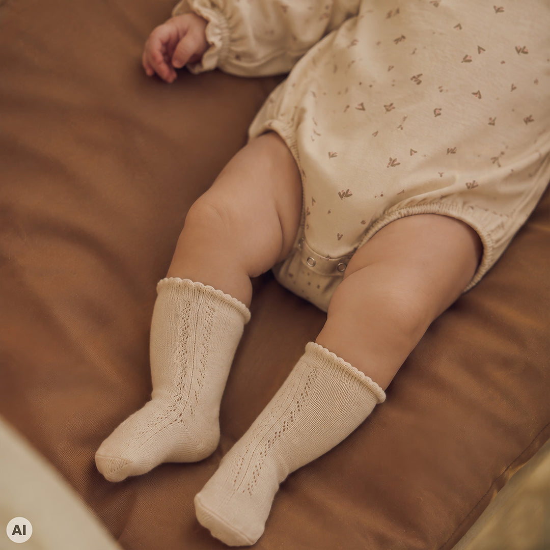 müsli Knee Socks Baby 2-Pack Socks Walnut/ Oat 690000367
