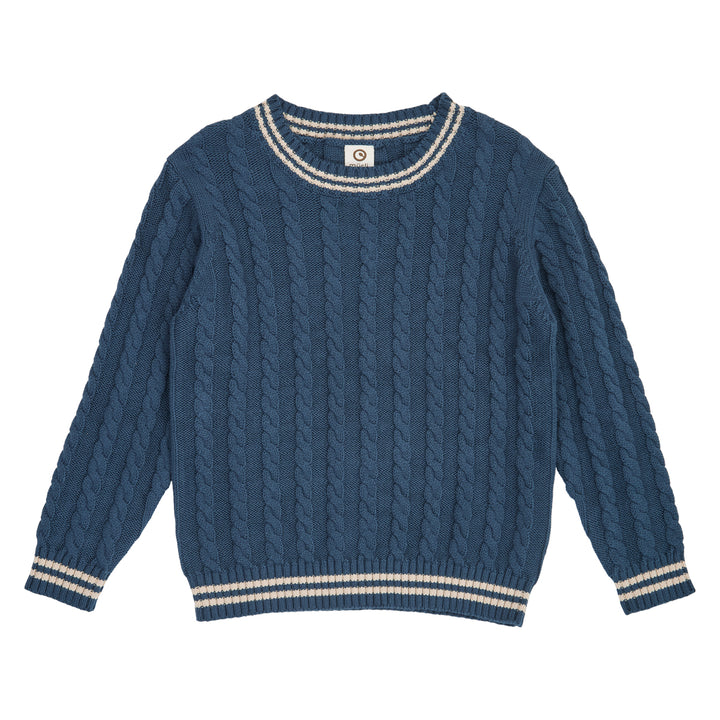 müsli Knit Cable Sweater L_S Tee Navy 019403101