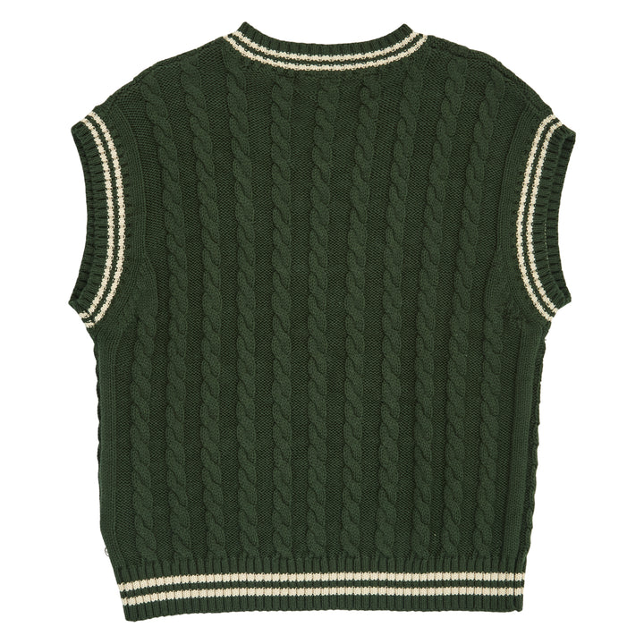 müsli Knit Cable Vest L_S Tee Forest green 019591801