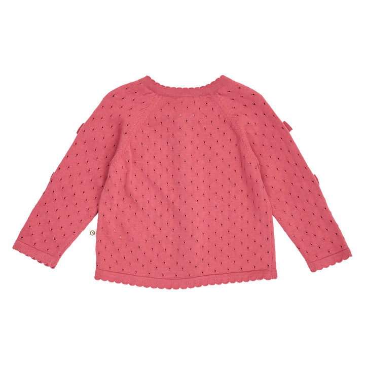 müsli Knit Pointelle Bow Cardigan Baby L_S Tee Baroque Rose 018163400