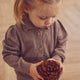 müsli Knit Pointelle Heart Cardigan Baby L_S Tee Walnut 017080802