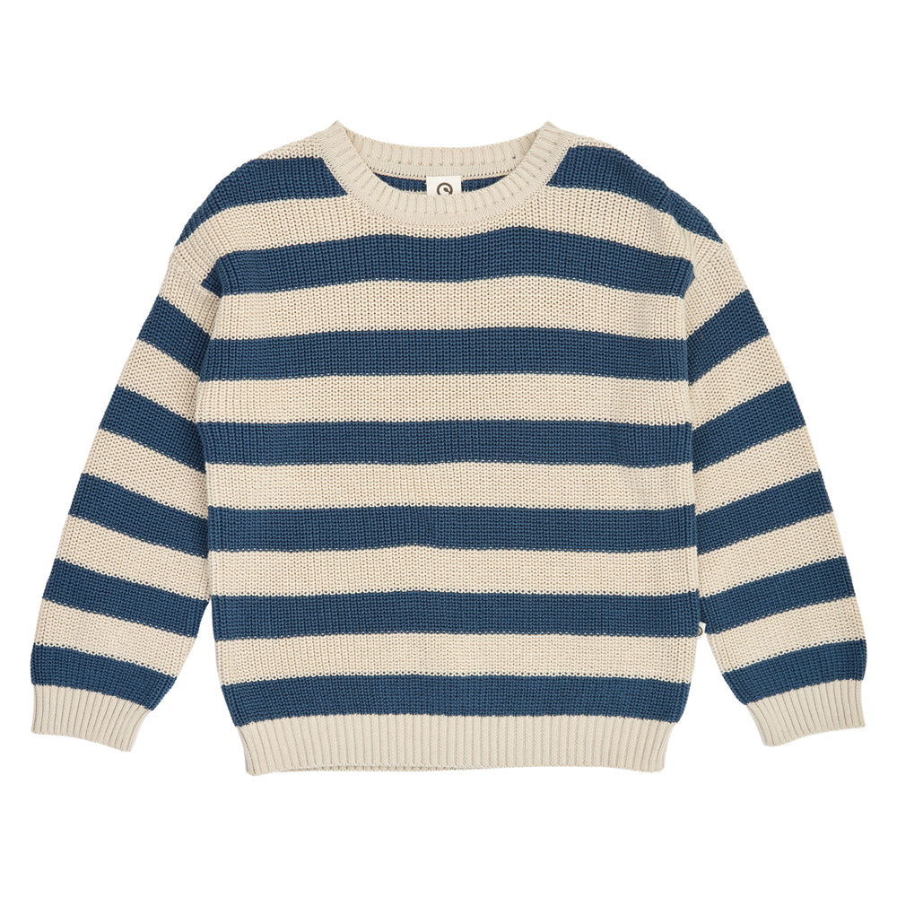 müsli Knit Stripe Sweater L_S Tee Navy 019403101