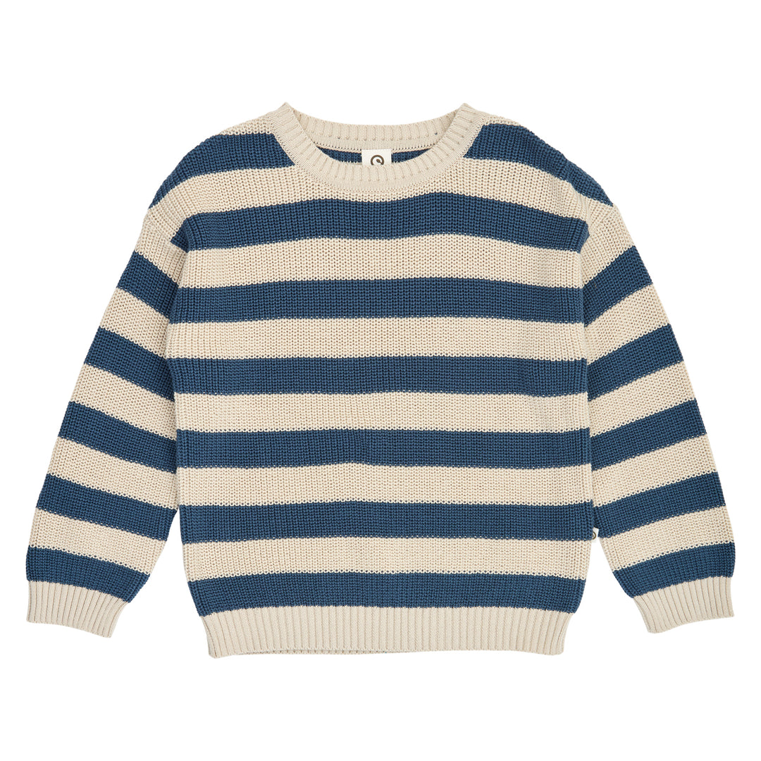 müsli Knit Stripe Sweater L_S Tee Navy 019403101