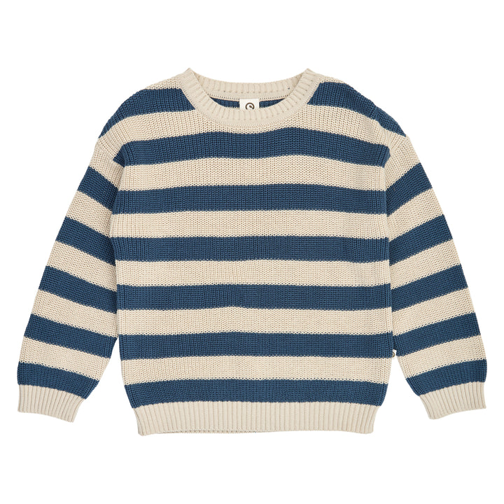müsli Knit Stripe Sweater L_S Tee Navy 019403101