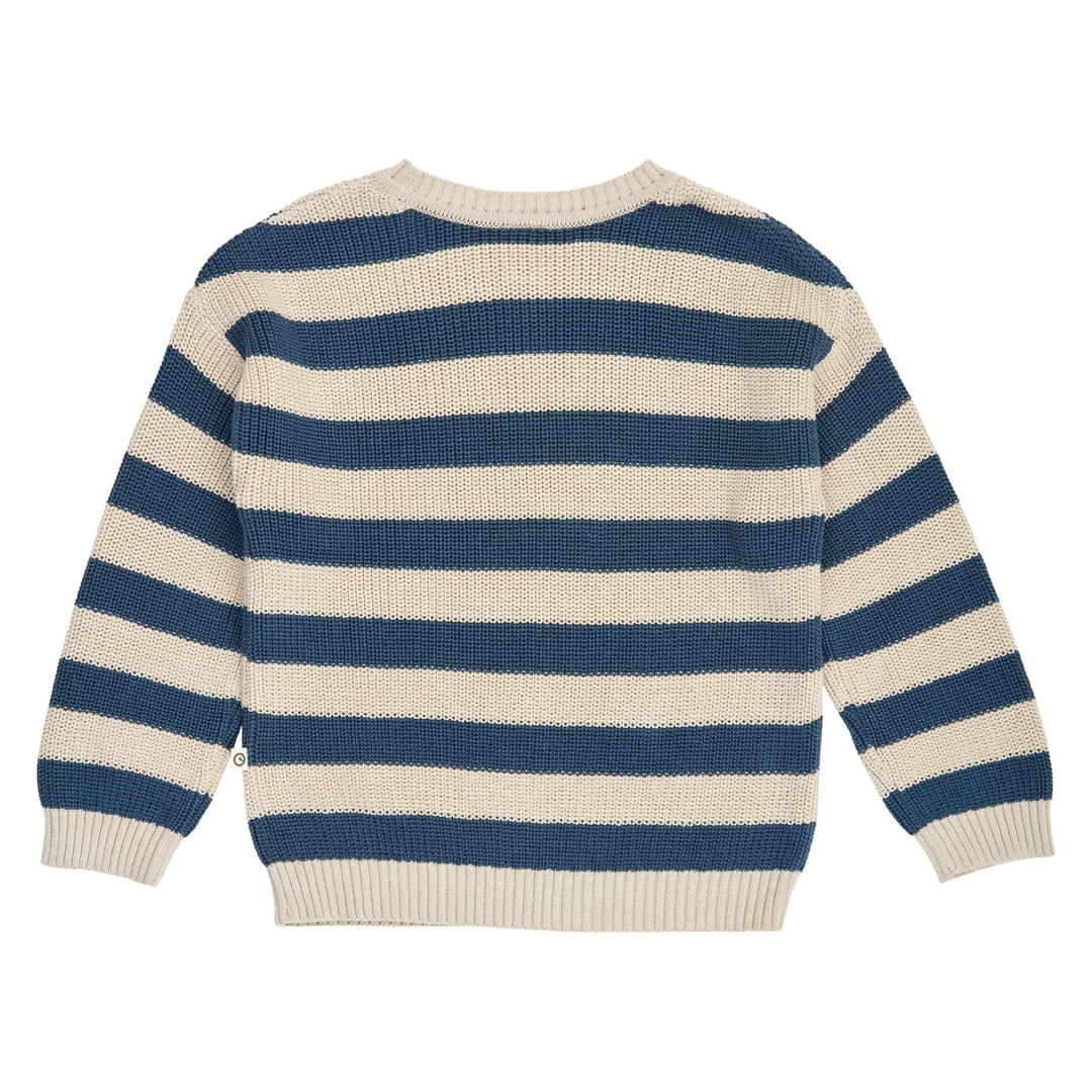 müsli Knit Stripe Sweater L_S Tee Navy 019403101