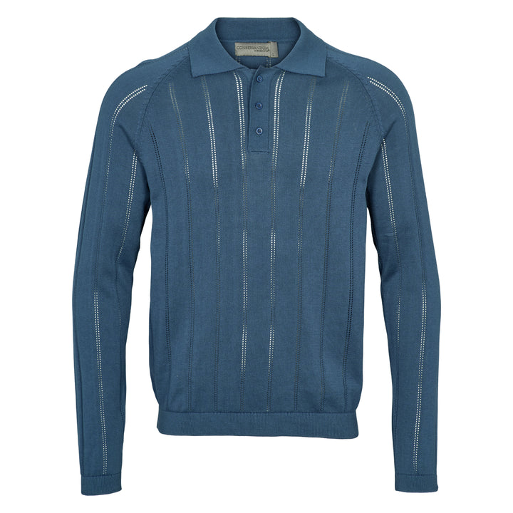 Conservandum Knitted polo shirt Sweatshirt Navy 019403101
