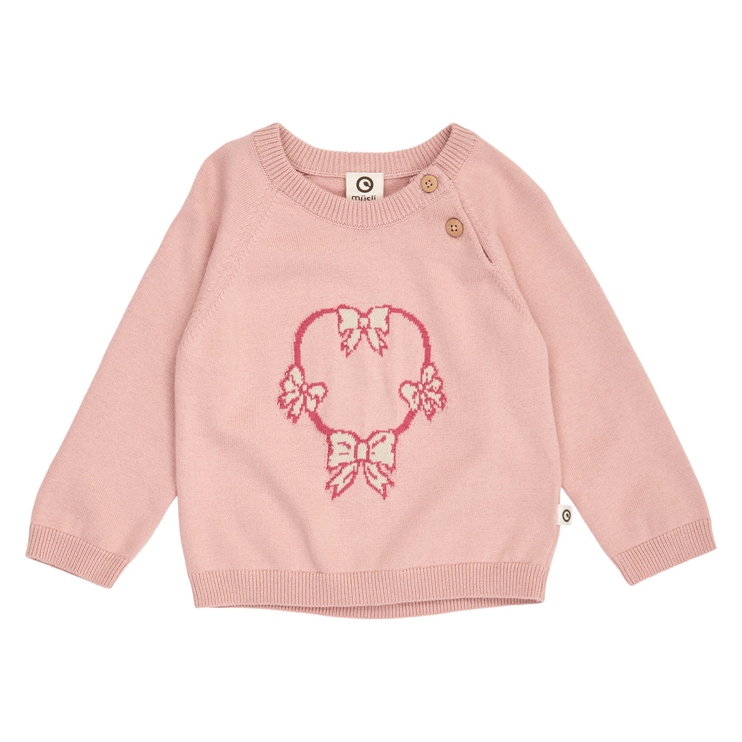 müsli Love Knit Jacquard Sweater Baby L_S Tee Blush 014150801