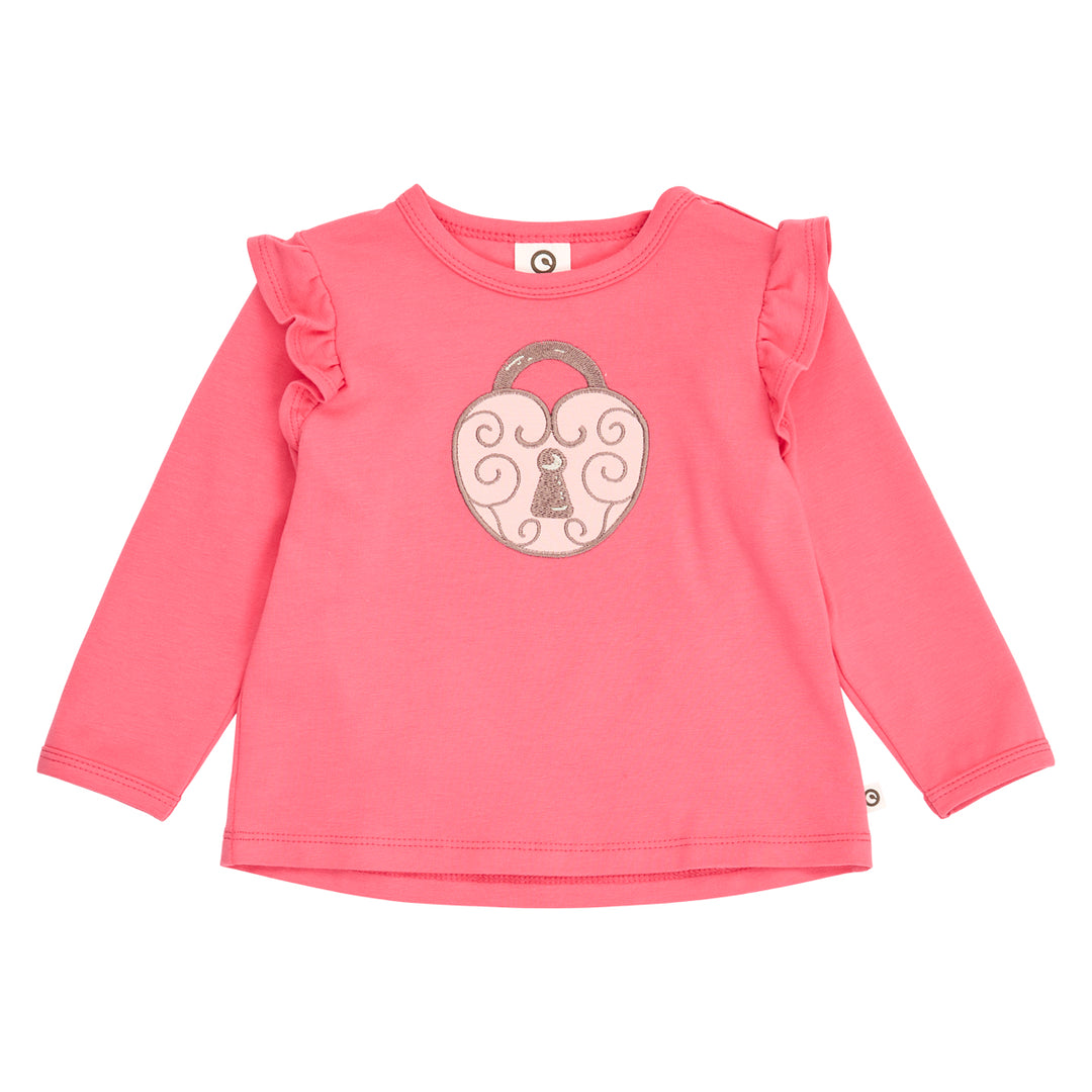 müsli Love Letter Frill L/S T Baby L_S Tee Rouge Red 018175500