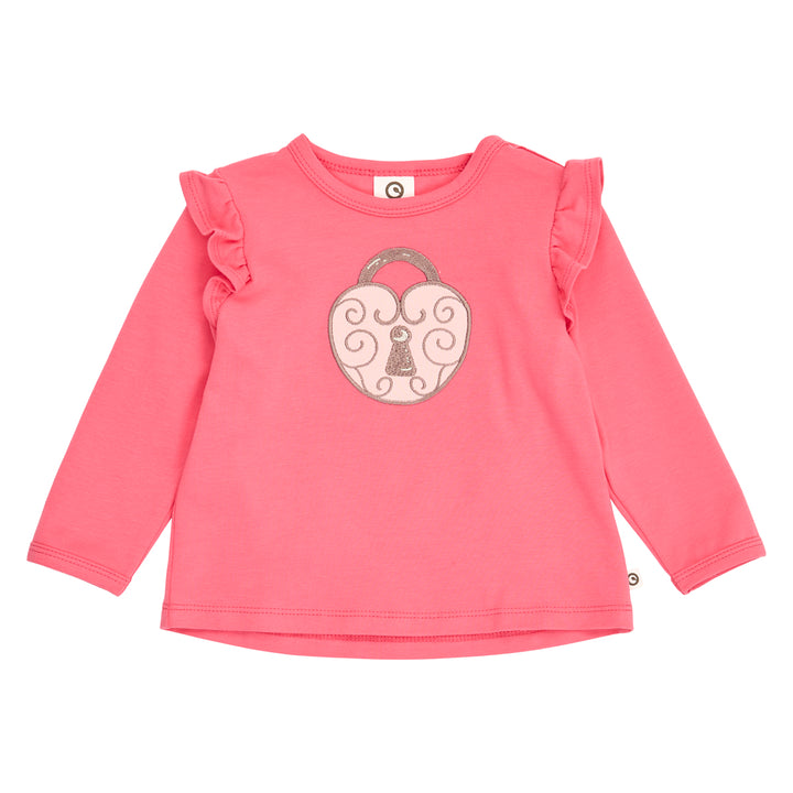 müsli Love Letter Frill L/S T Baby L_S Tee Rouge Red 018175500