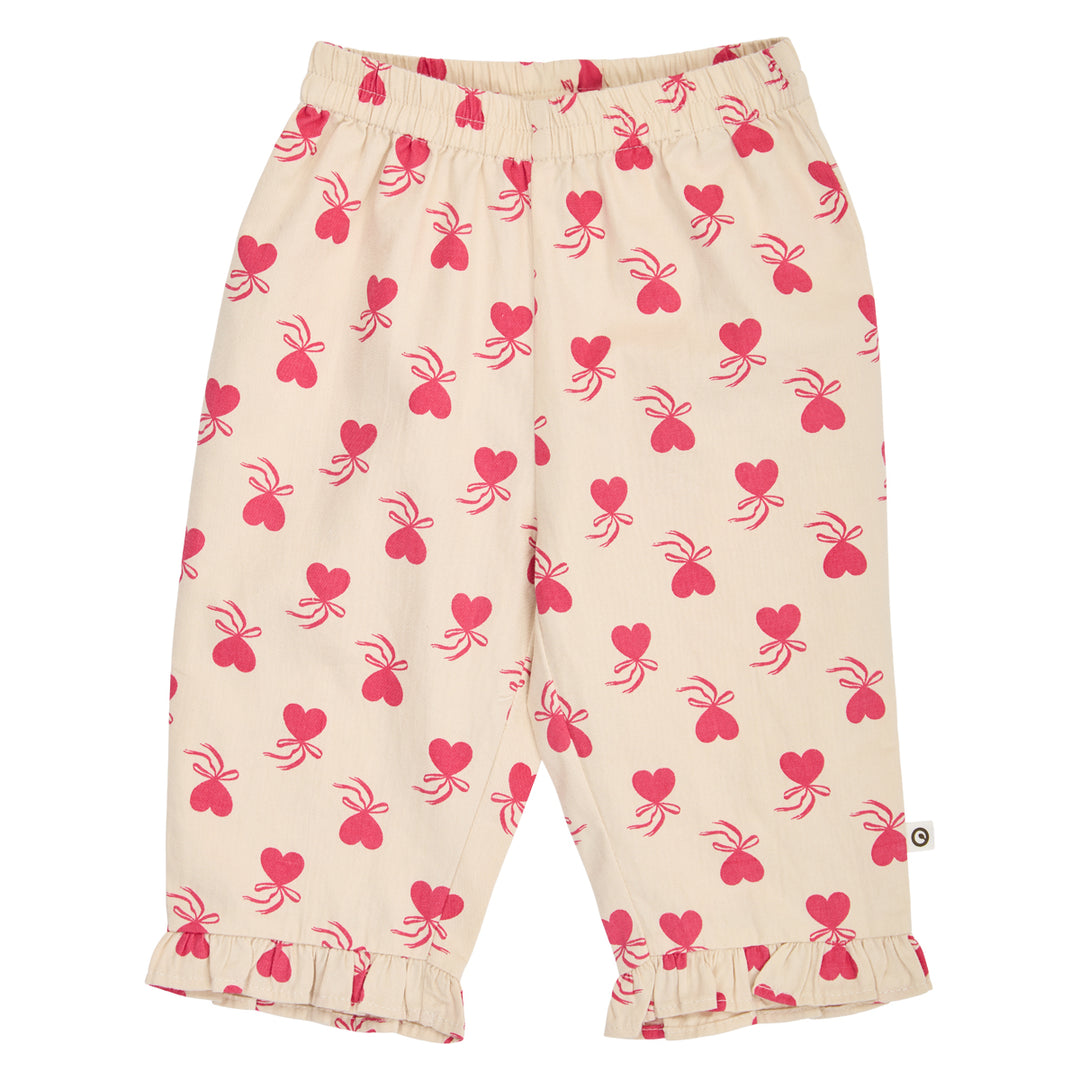 müsli Love Letter Frill Pants Baby Pants Oak/ Rouge red 690000340