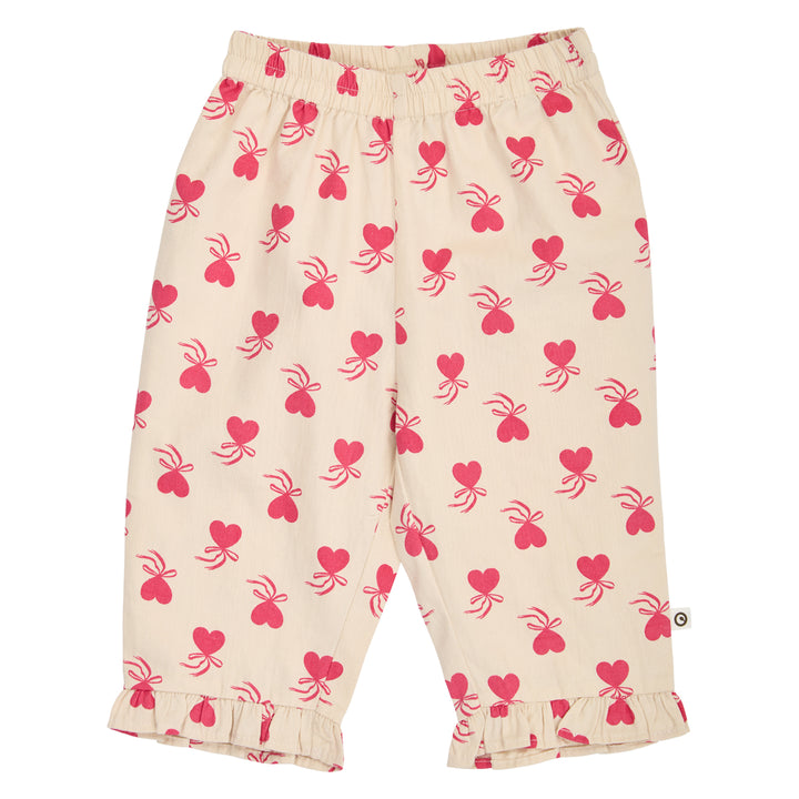 müsli Love Letter Frill Pants Baby Pants Oak/ Rouge red 690000340
