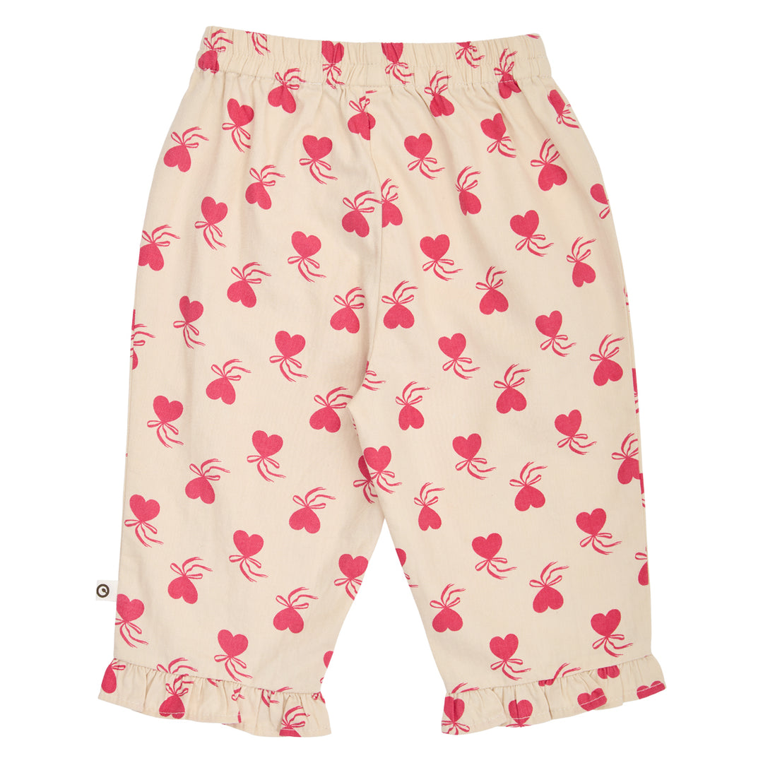 müsli Love Letter Frill Pants Baby Pants Oak/ Rouge red 690000340