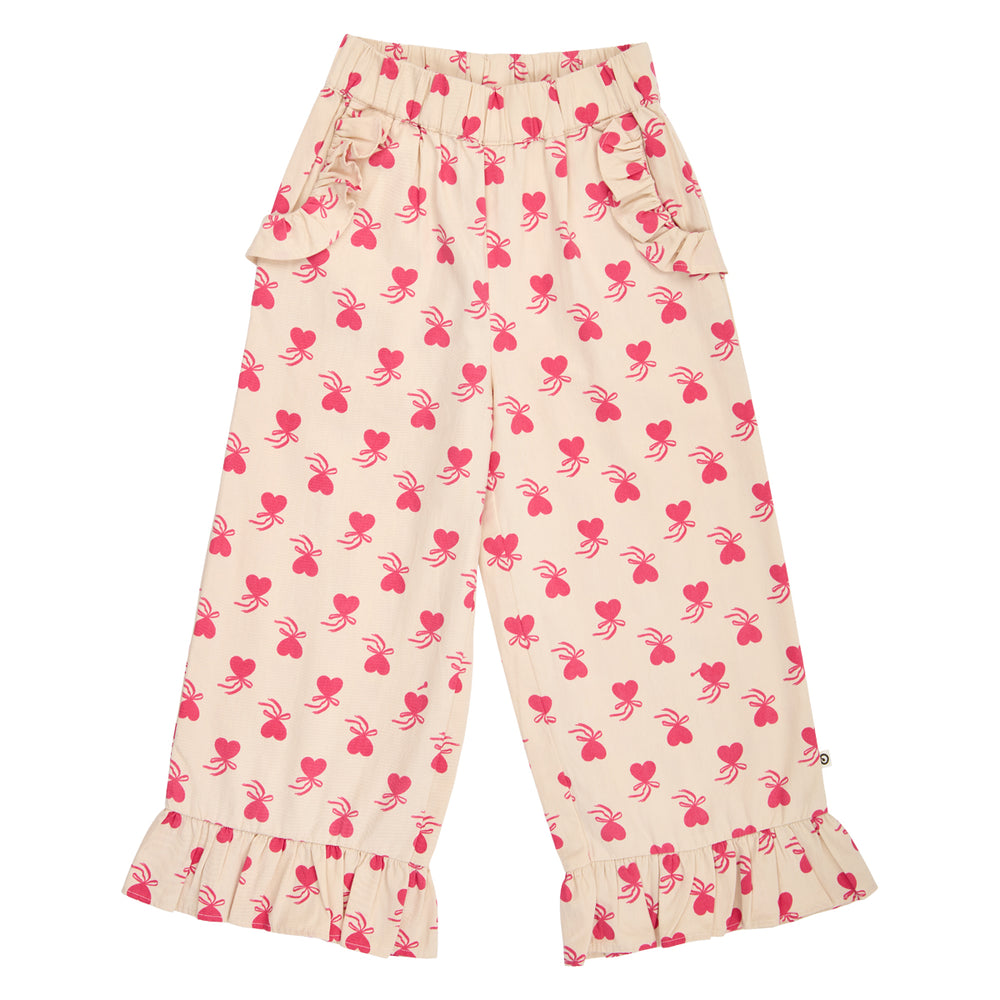 müsli Love Letter Frill Wide Leg Pants Pants Oak/ Rouge red 690000340