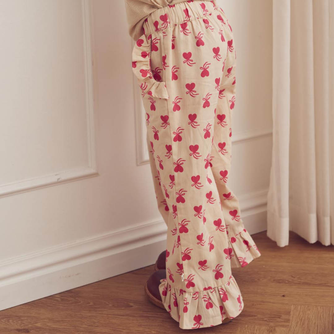 müsli Love Letter Frill Wide Leg Pants Pants Oak/ Rouge red 690000340