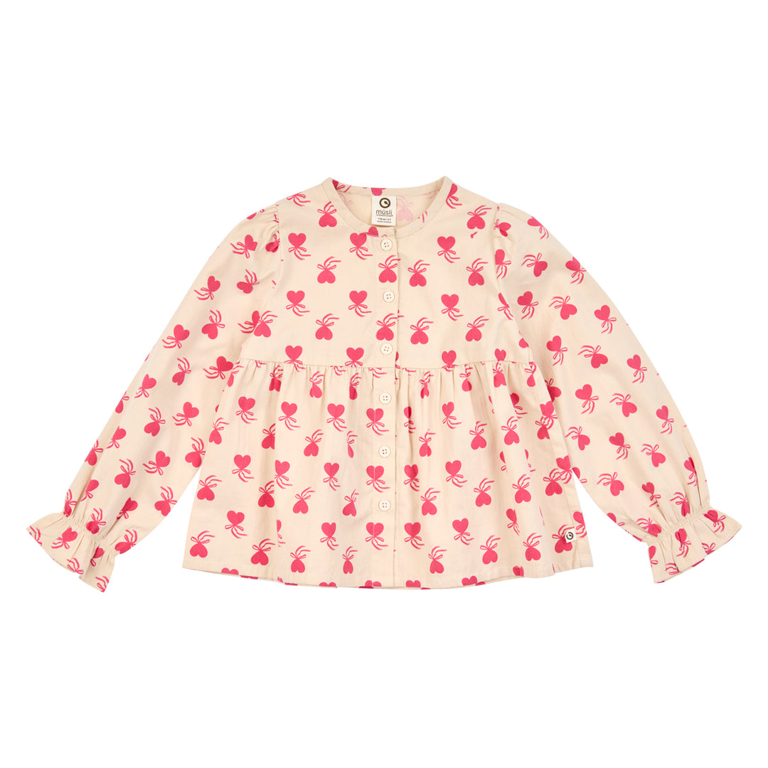 müsli Love Letter L/S Blouse L_S Tee Oak/ Rouge red 690000340