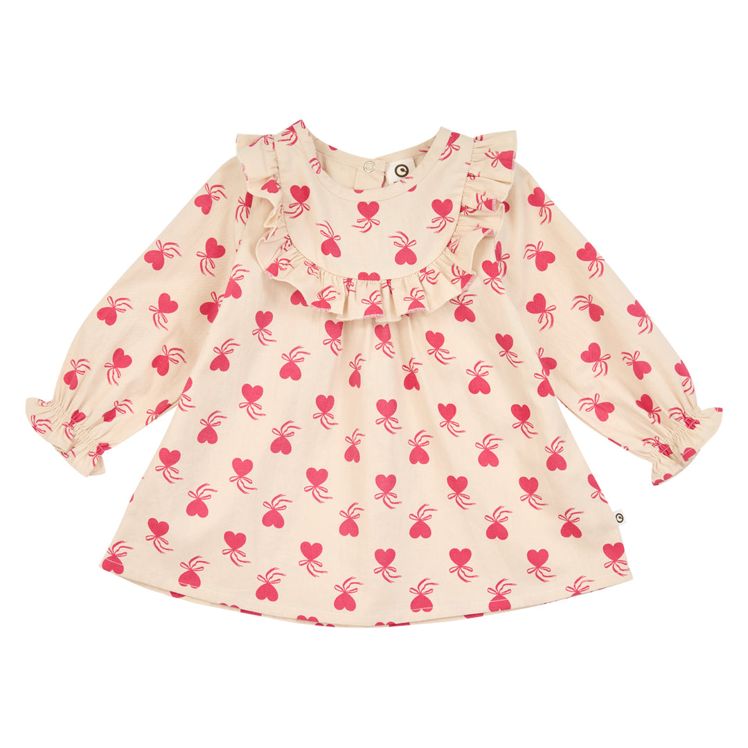 müsli Love Letter L/S Dress Baby Dress Oak/ Rouge red 690000340