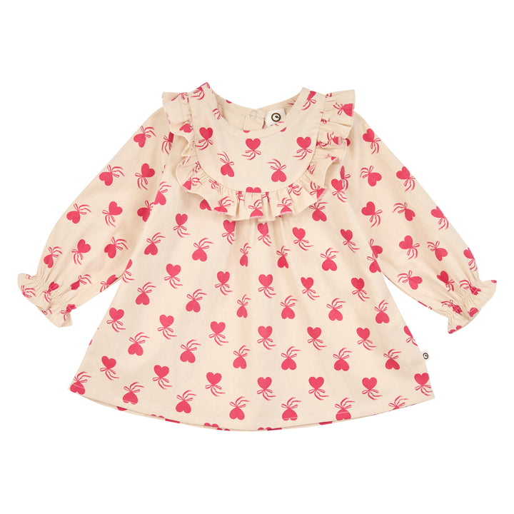 müsli Love Letter L/S Dress Baby Dress Oak/ Rouge red 690000340