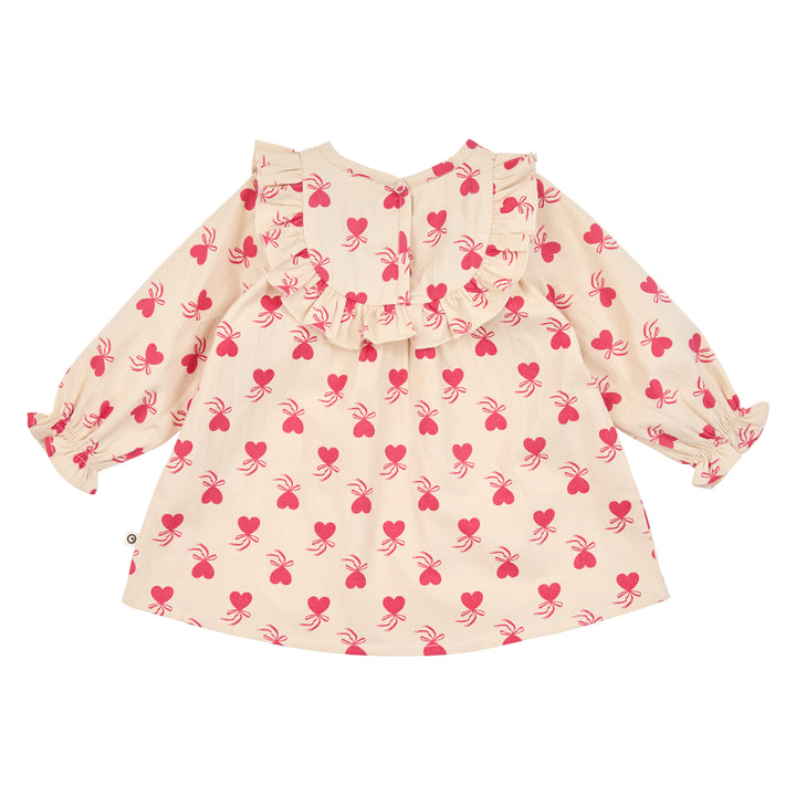 müsli Love Letter L/S Dress Baby Dress Oak/ Rouge red 690000340