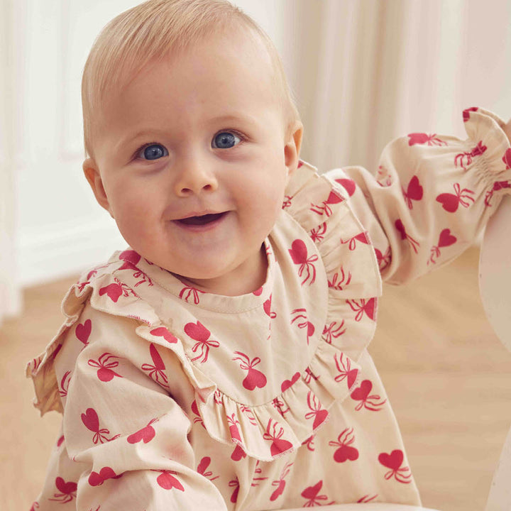 müsli Love Letter L/S Dress Baby Dress Oak/ Rouge red 690000340