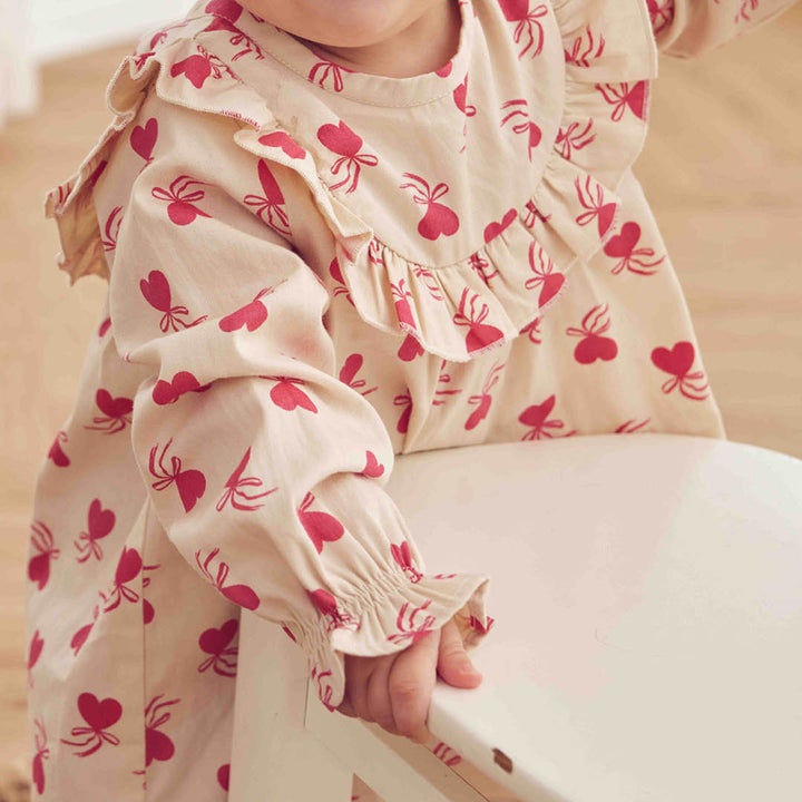 müsli Love Letter L/S Dress Baby Dress Oak/ Rouge red 690000340