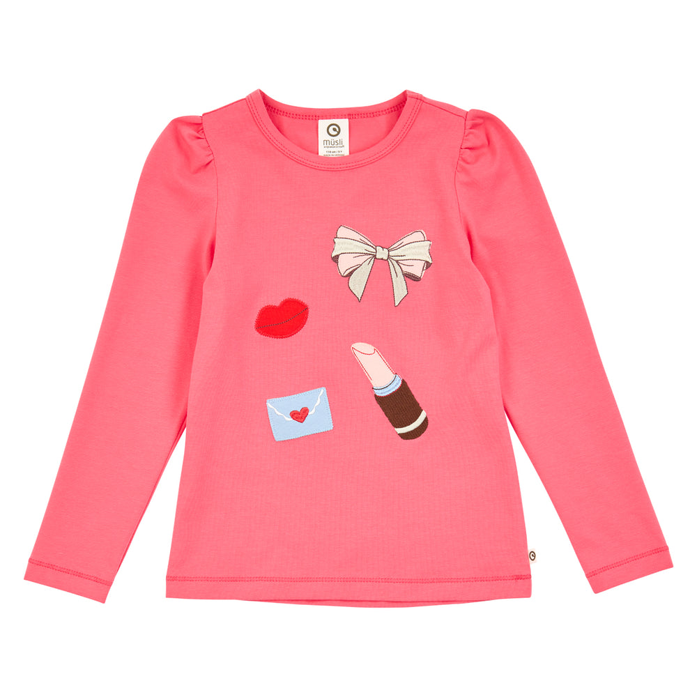 müsli Love Letter Puff L/S T L_S Tee Rouge Red 018175500