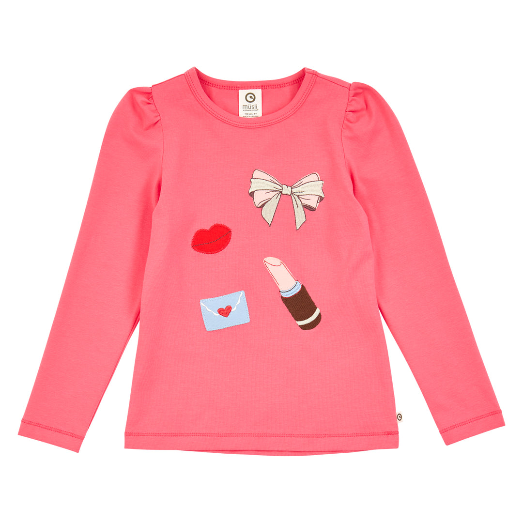 müsli Love Letter Puff L/S T L_S Tee Rouge Red 018175500