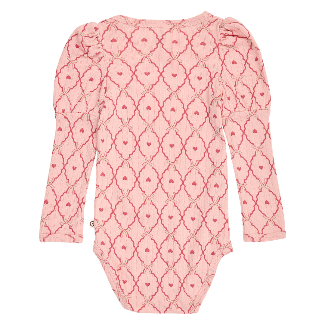 müsli Love Puff L/S Body Bodystockings Blush/ Baroque rose/ Oak 690000333