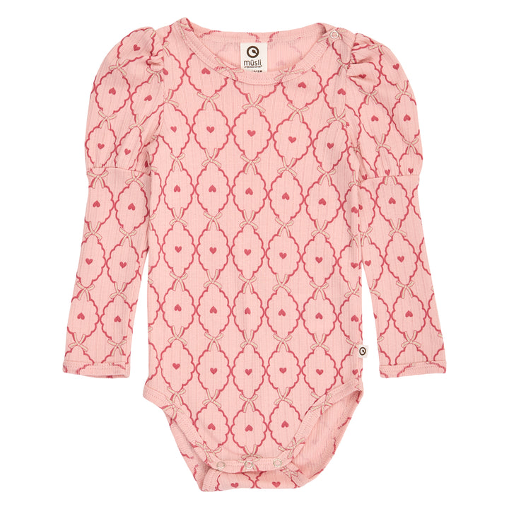 müsli Love Puff L/S Body Bodystockings Blush/ Baroque rose/ Oak 690000333