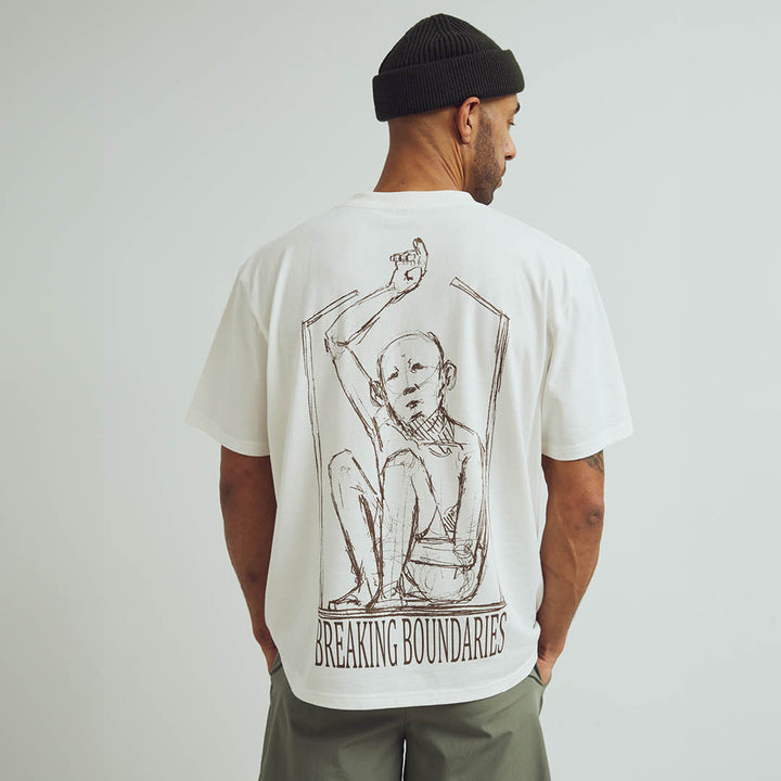 Conservandum MARIUS BOX fit T-shirt S_S Tee Bone white 011480101