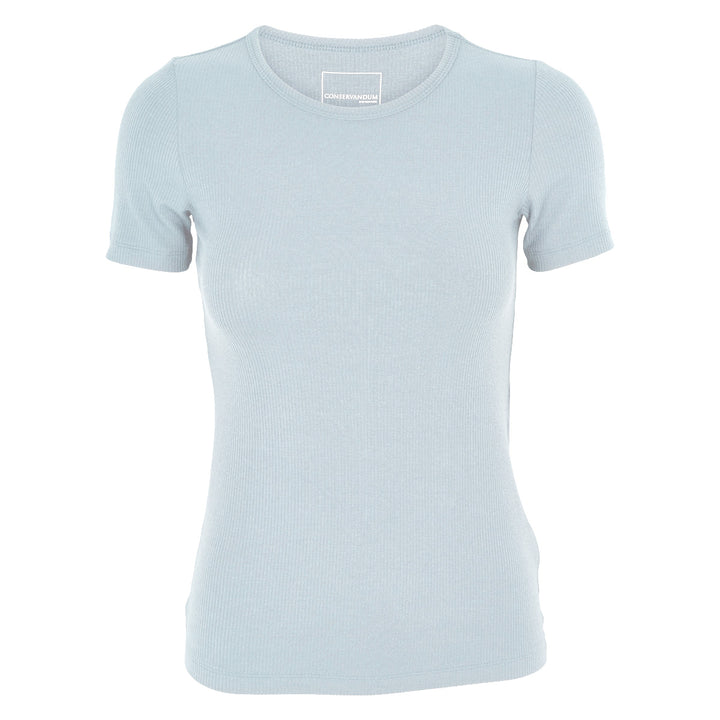 Conservandum MELLOW tencel rib T-shirt S_S Tee Ocean 014421102