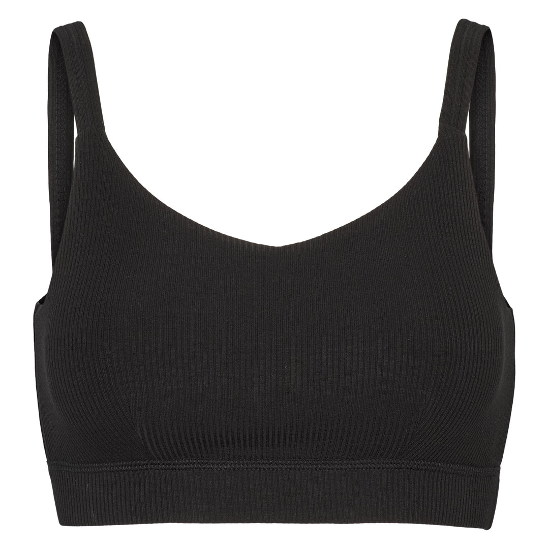 Conservandum MELLOW tencel rib bra top S_S Tee Black 019400706