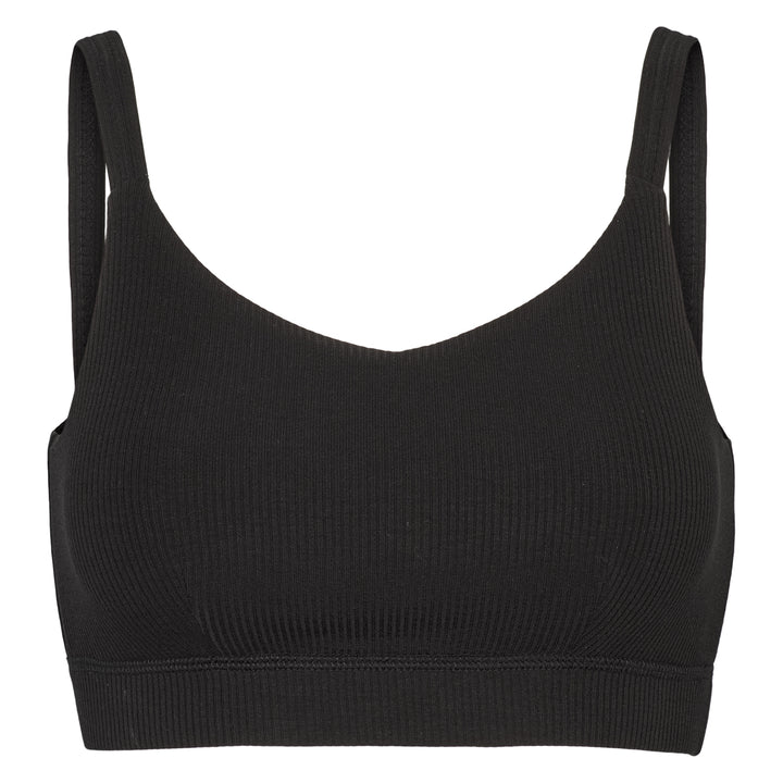 Conservandum MELLOW tencel rib bra top S_S Tee Black 019400706