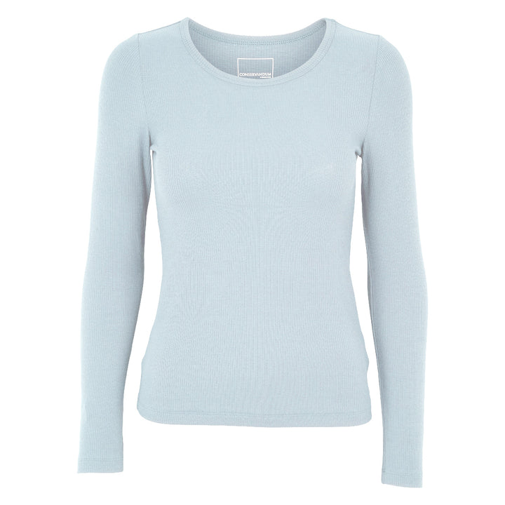 Conservandum MELLOW tencel rib longsleeve top S_S Tee Ocean 014421102
