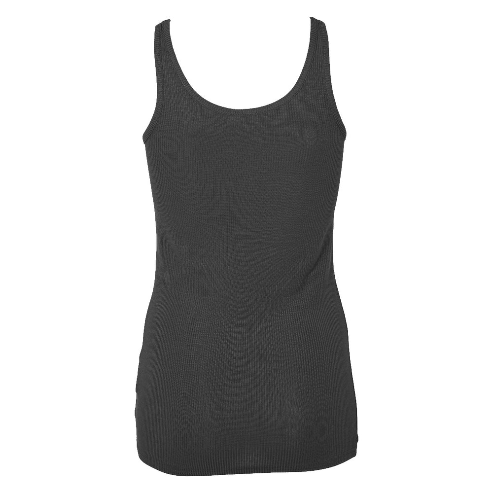 Conservandum MELLOW tencel rib sleeveless top S_S Tee Black 019400706